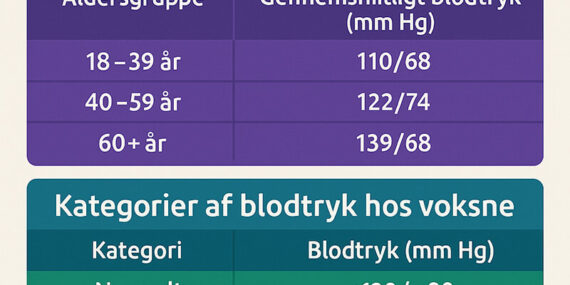 Blodtryk kvinder tabel